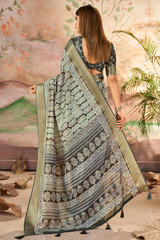 Dola Silk Paisley Printed Saree