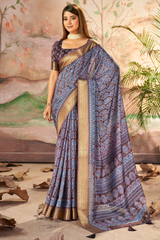 Dola Silk Paisley Printed Saree