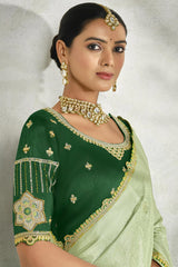 Silk Saree with Weaving