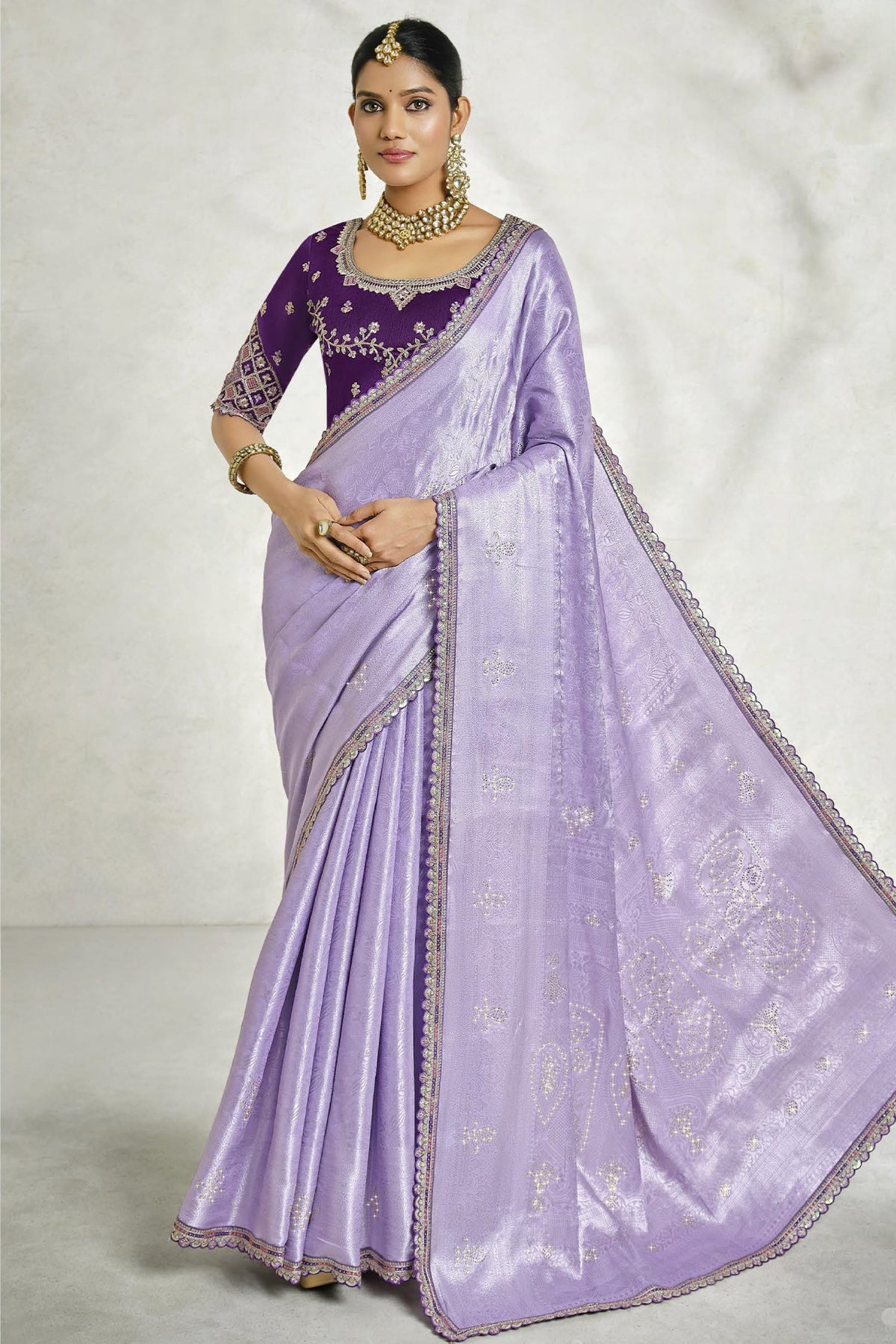 Silk Saree with Weaving