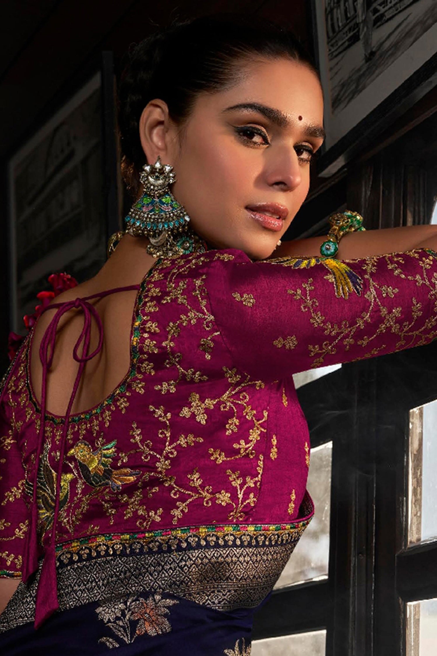 Viscose Silk Floral Woven Saree