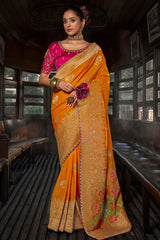 Viscose Silk Floral Woven Saree