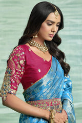 Silk Saree with Weaving