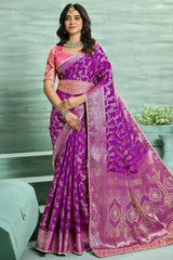 Silk Saree with Weaving