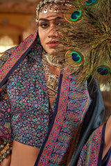 Art Silk Printed Saree with Paisley Motifs