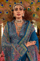 Art Silk Printed Saree with Paisley Motifs