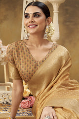 Golden Silk Woven Saree