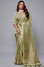 Light Pistachio Tissue Dola Silk Woven Saree