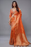 Orange Tissue Dola Silk Woven Saree