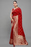 Red Dola Silk All Over Woven Saree - Front View