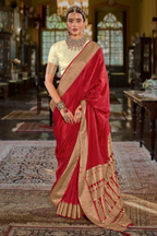 Red Art Silk Weaving Saree