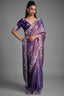 Deep Royal Purple Shimmer Tissue with Heavy Sequined Border
