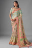 Mint Green Dola Silk Saree Highlighted with Heavy Cutwork Lace