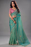 Pastel Mint Green Organza Saree with Delicate Embroidered Border