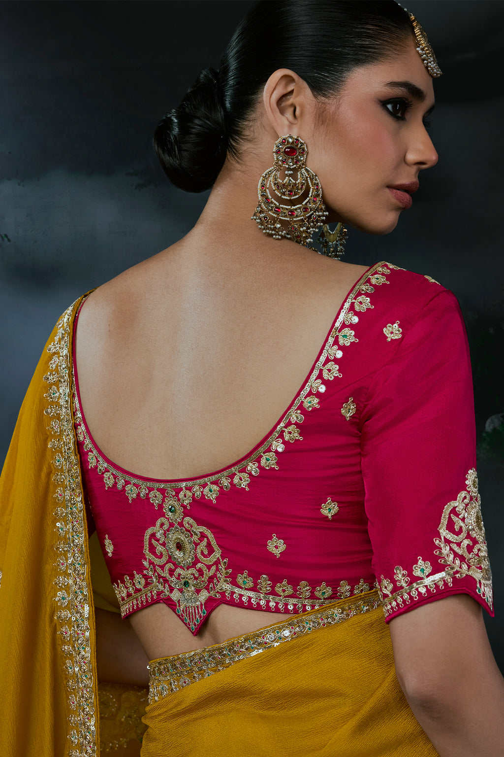 Yellow Lightweight Organza Saree with Sequined Border