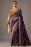 Deep Purple Tissue Silk Saree with Heavy Zari Sequin Border