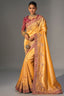 Mustard Madhurai Silk Heavy Hand Embroidered Saree