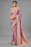 Soft Lavender Metallic Tissue Saree detailed with Intricate Weaving