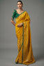 Mustard Yellow Dola Silk Saree with Intricate Weaving