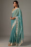 Aqua Blue Organza Saree with Intricate Gotta Patti