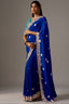 Royal Blue Organza Saree with Gotta Patti