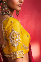 Pink Crepe Silk Saree with Cutdana and Sequin Work Lace