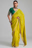 Lime Green Organza Beaded and Cutdana Worked Saree
