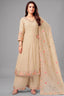 Cream Art Silk Anarkali Suit with Sequin and Embroidery Work