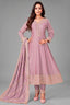 Light Purple Art Silk Sequin Worked Anarkali Suit