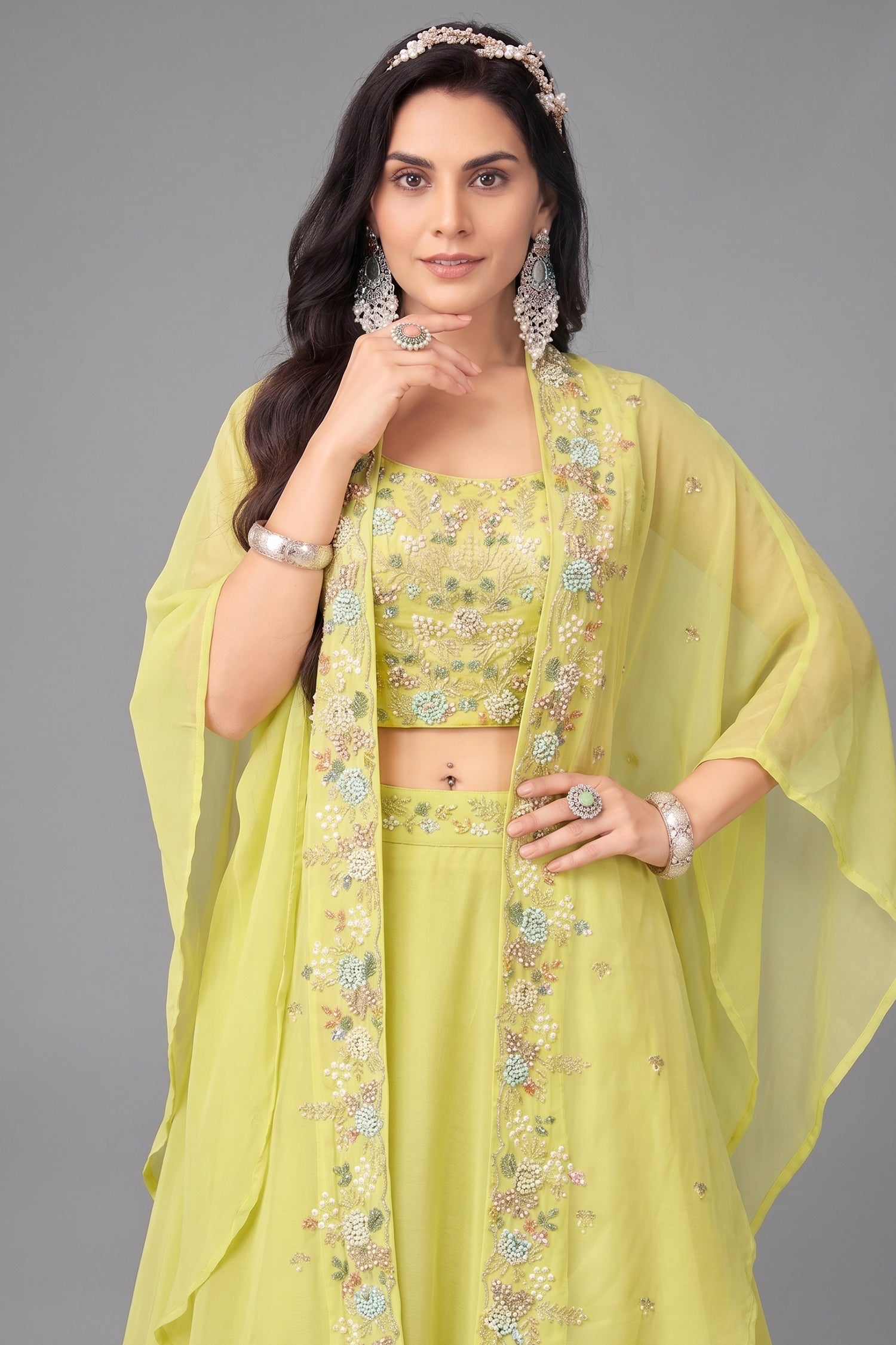 sari dress Blue Lily & Shaded Print Shoulder Dual scratch and stripe print hand micro pleated sari dress with adjustable length Please try to provide hip measurement in Notes section at checkout. Indian Sarees & Wedding Wear