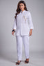Pearl White Cotton Bird Motif Co-Ord Set