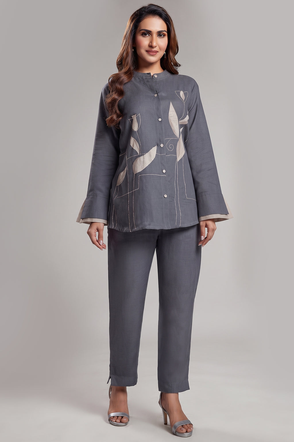 Grey Linen Co-Ord Set