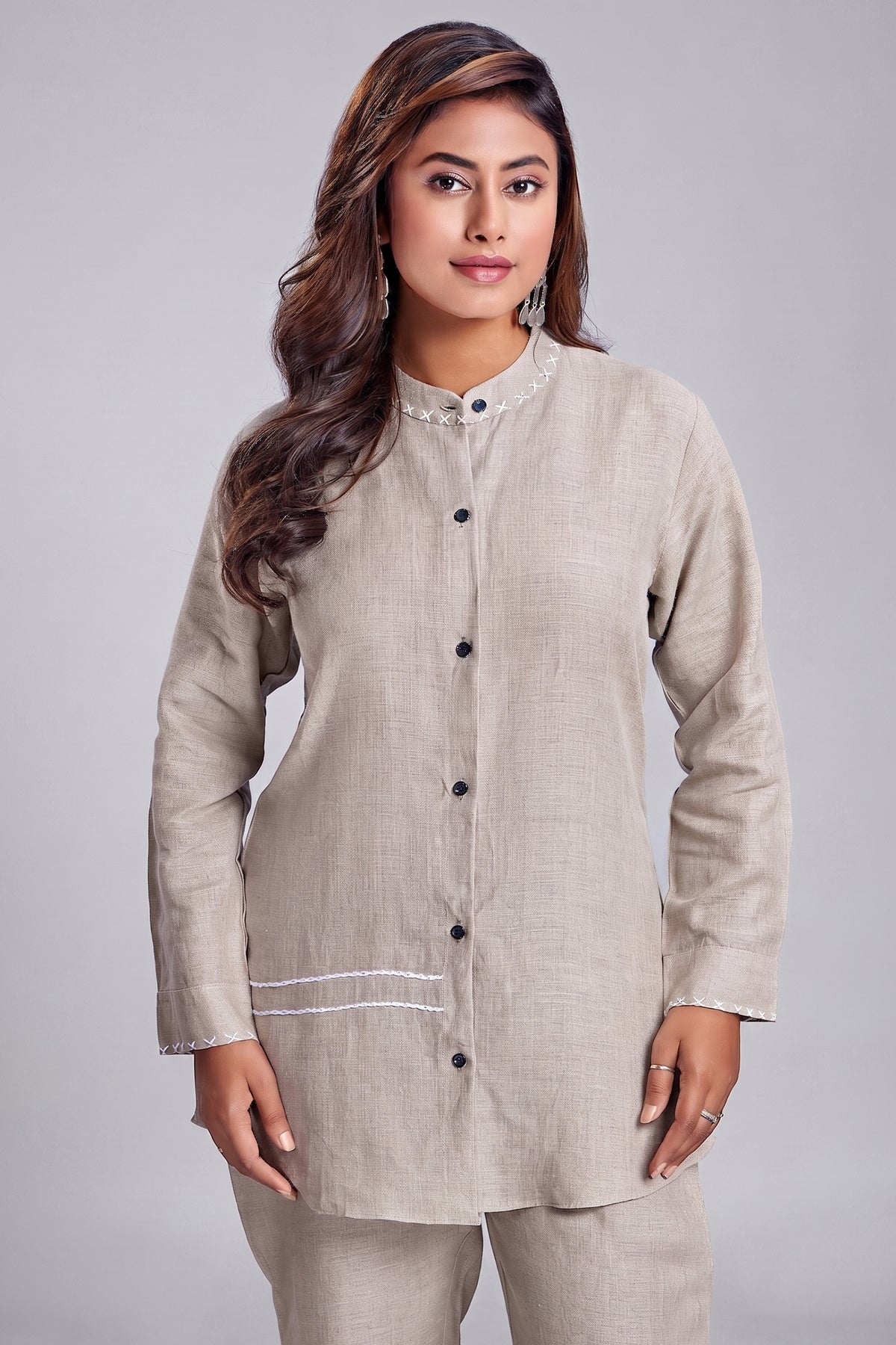 Beige Linen Co-Ord Set