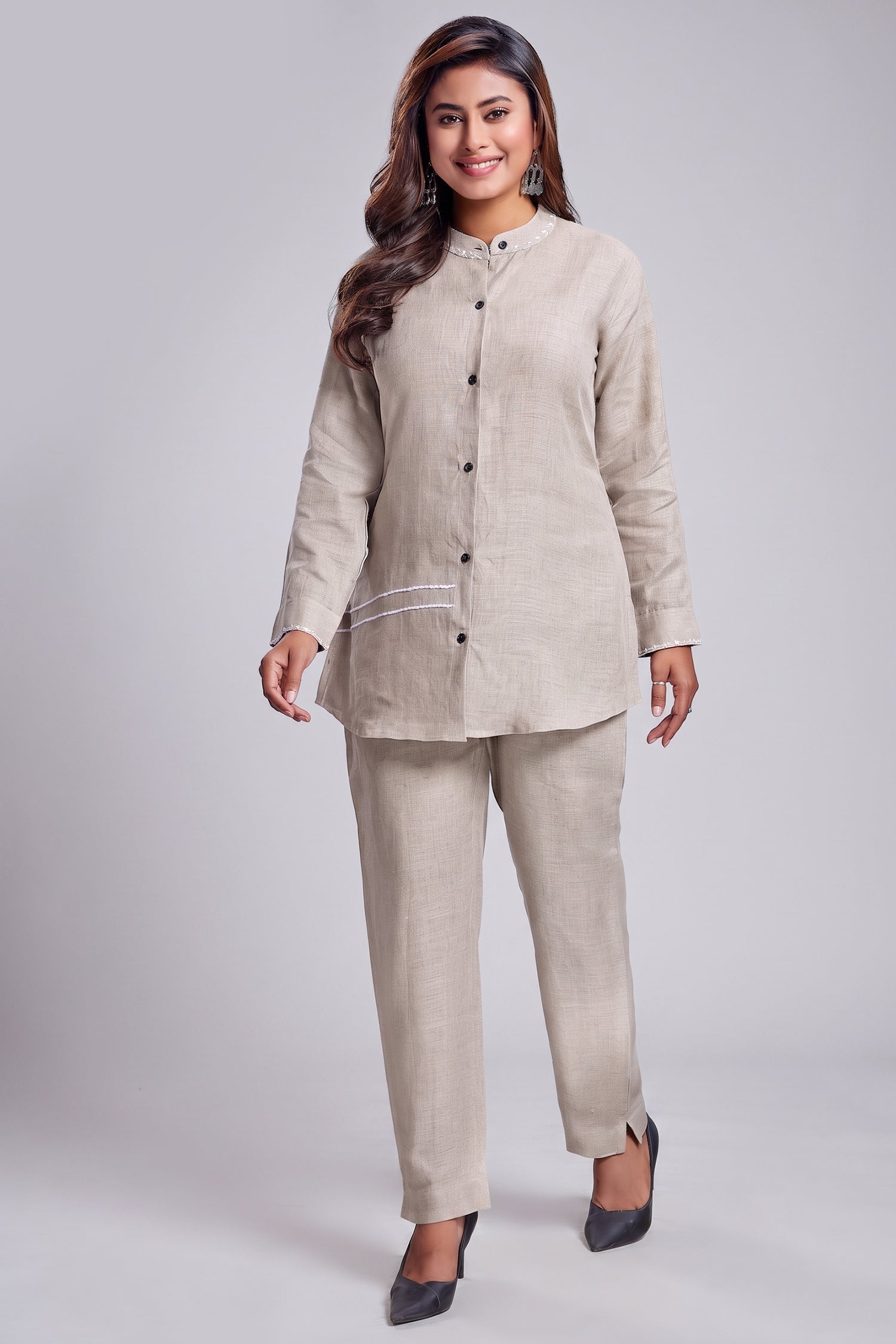 Beige Linen Co-Ord Set Main image