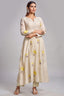 Ivory Cream Cotton Mul Floral Motif Kurta Set