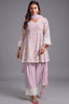 Light Pink Mul Cotton Floral Embroidered Salwar Set
