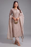 Rose Brown Mul Cotton Sequin Embroidery Straight Cut Kurta Set