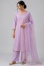 Lilac Purple Gotta Lace Cotton Straight Cut Suit