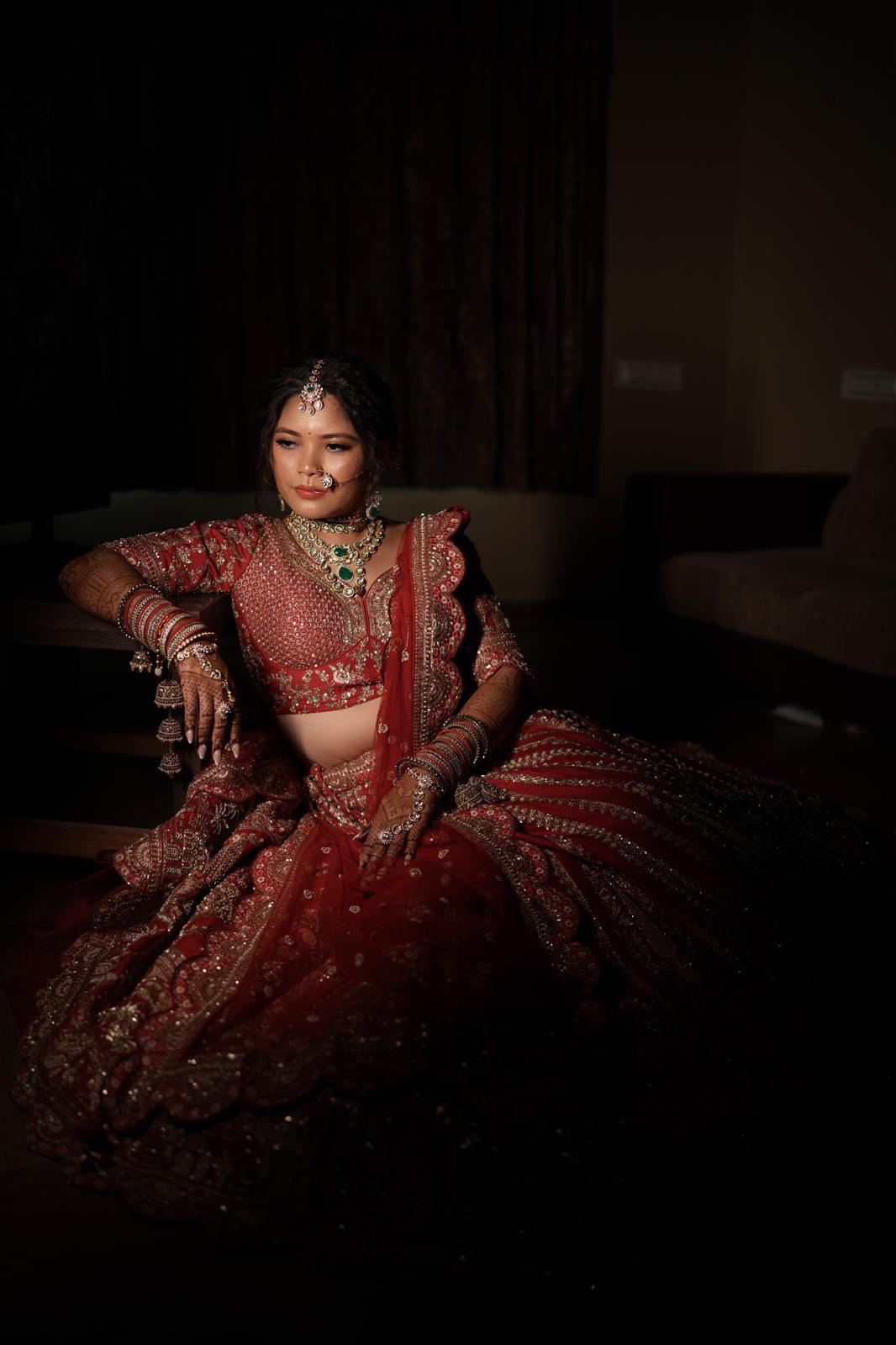 Saree.com customer wearing Indian occasion wear