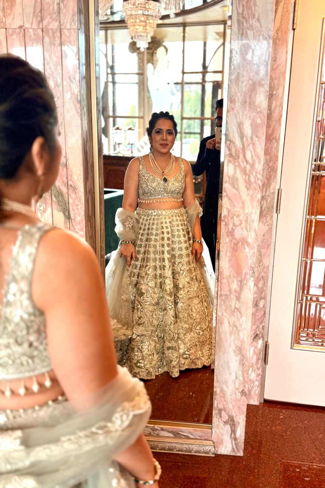 Saree.com customer wearing Indian occasion wear