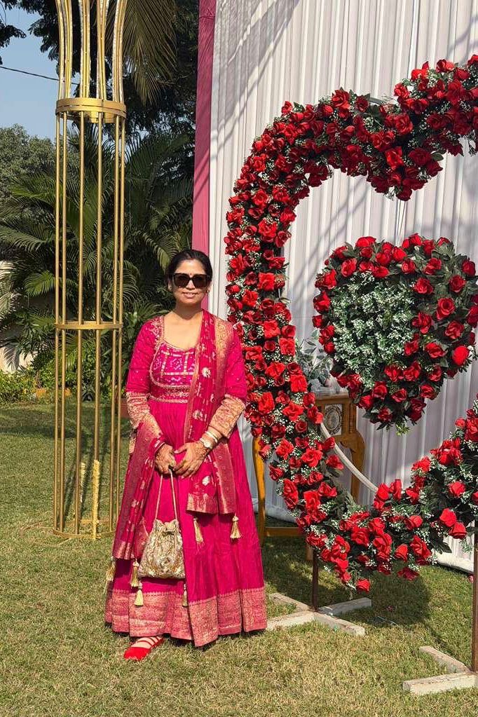 Saree.com customer wearing Indian occasion wear