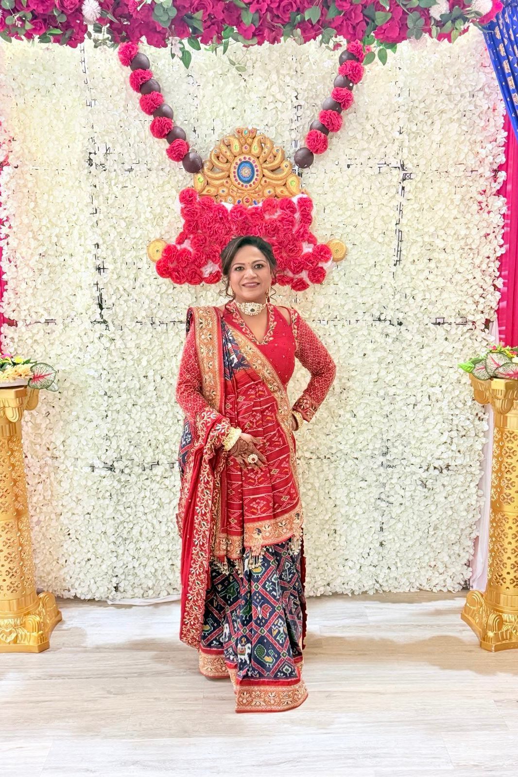 Saree.com customer wearing Indian occasion wear