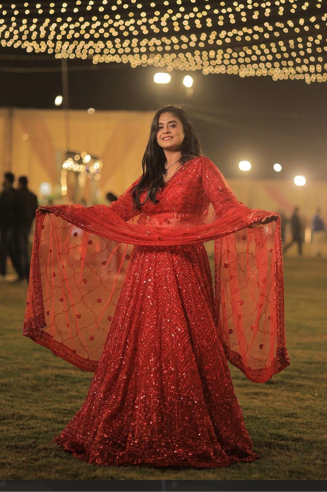 Saree.com customer wearing Indian occasion wear