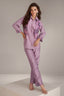 Lilac Purple Shirt Style Co-Ord Set in Silk with Embroidery and Cutdana Work - purple silk saree embroidery