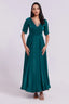 Peacock Blue Organza V Neckline Anarkali Kurti - blue organza saree