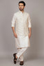 Kurta Pajama in Silk Mirror Embroidery Jacket - silk saree embroidery