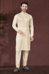 Art Silk Sequin Embroidered Kurta Pajama