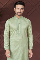 Art Silk Sequin Embroidered Kurta Pajama