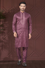 Art Silk Sequin Embroidered Kurta Pajama