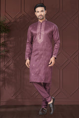 Art Silk Sequin Embroidered Kurta Pajama